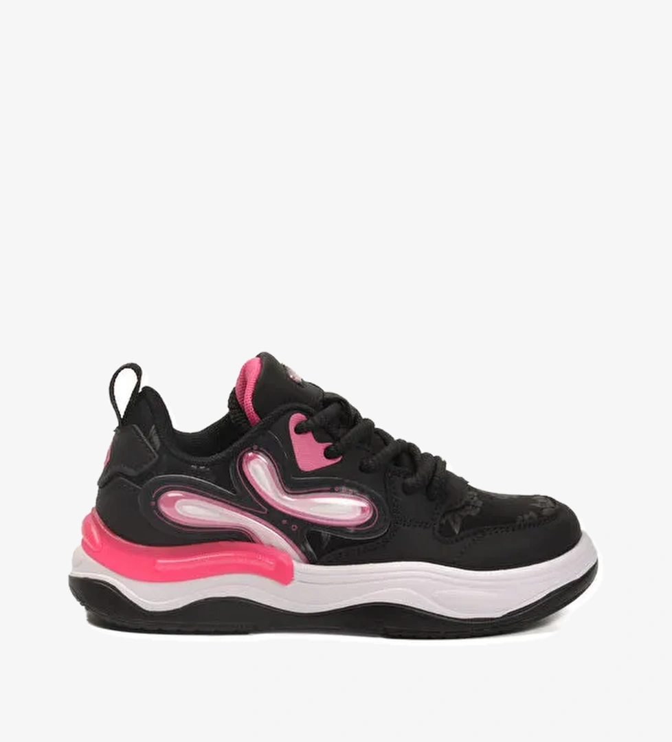 Siyah Bağcıklı Hafif Esnek Kız Çocuk Spor Ayakkabı 1990 F - Görsel 1