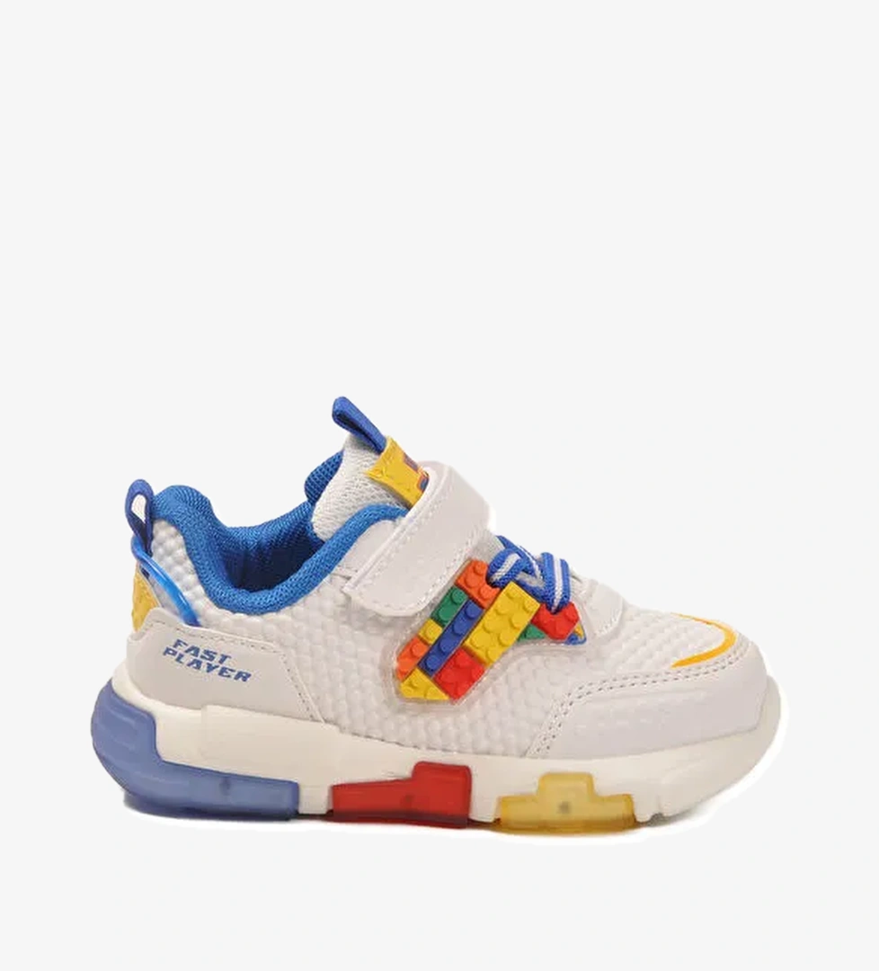 Saks Cırtlı Işıklı Hafif Bebek Spor Ayakkabı Heros B - Görsel 1