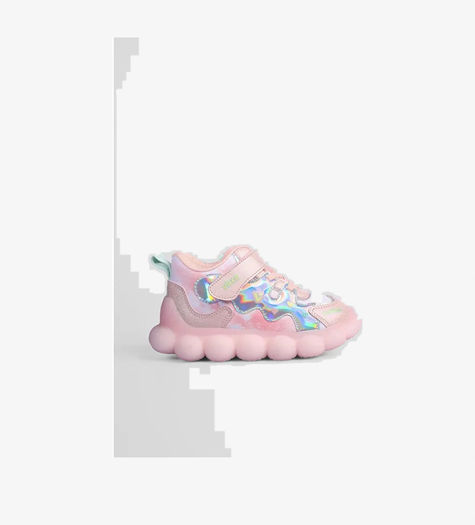 Sonya Işıklı Kız Okul Öncesi Pudra Spor Ayakkabı - Görsel 1