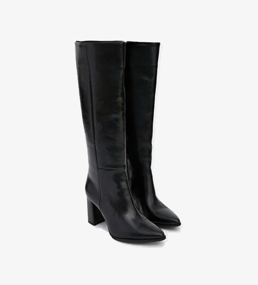 Süet Görünümlü Kadın Çizme - Görsel 1