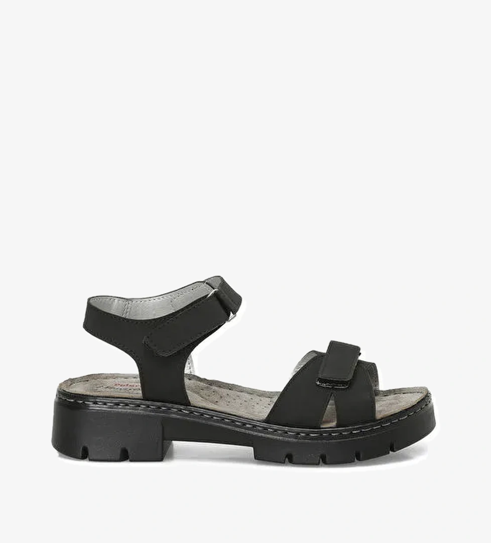 166292.Z5FX Siyah Kadın Comfort Sandalet - Görsel 1