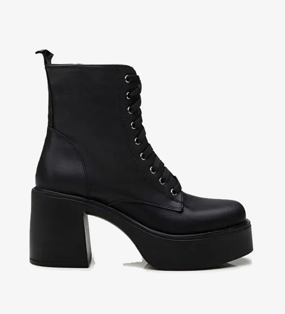 Siyah Kadın Topuklu Bot