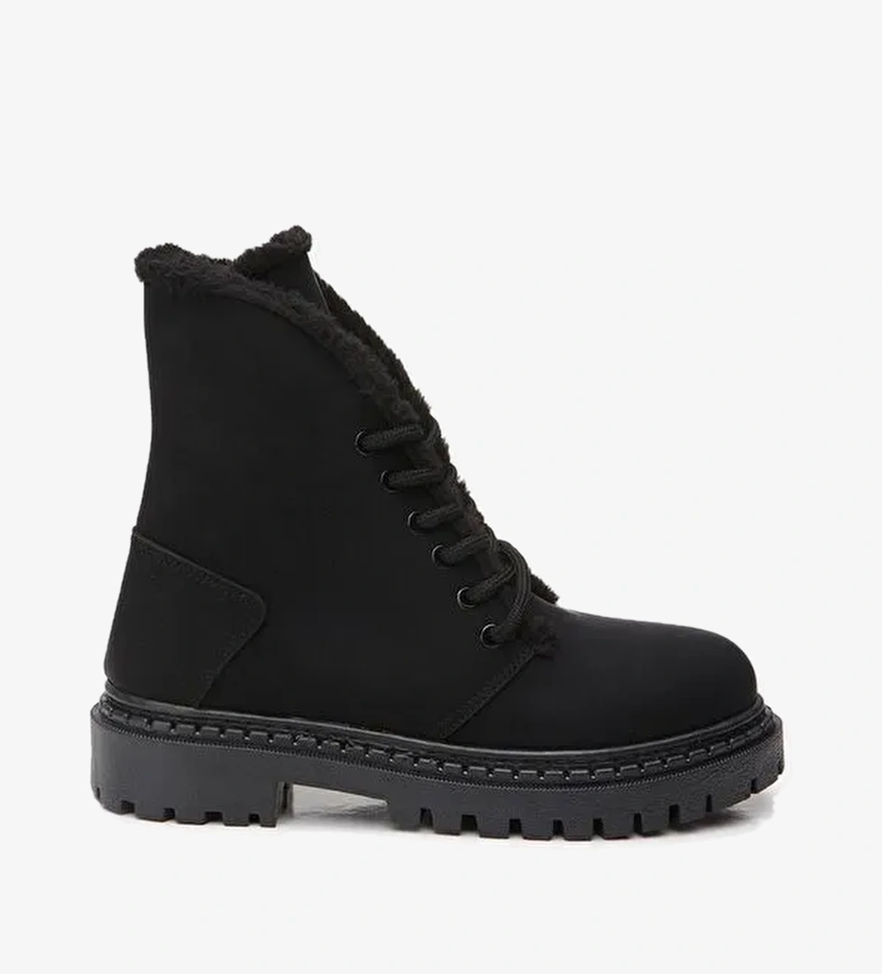 Siyah Kadın Düz Bot - Görsel 1