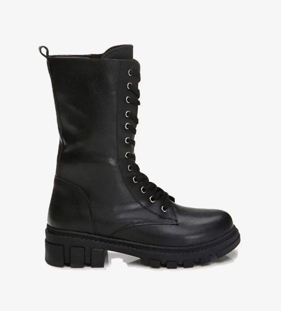 Siyah Kadın Düz Bot