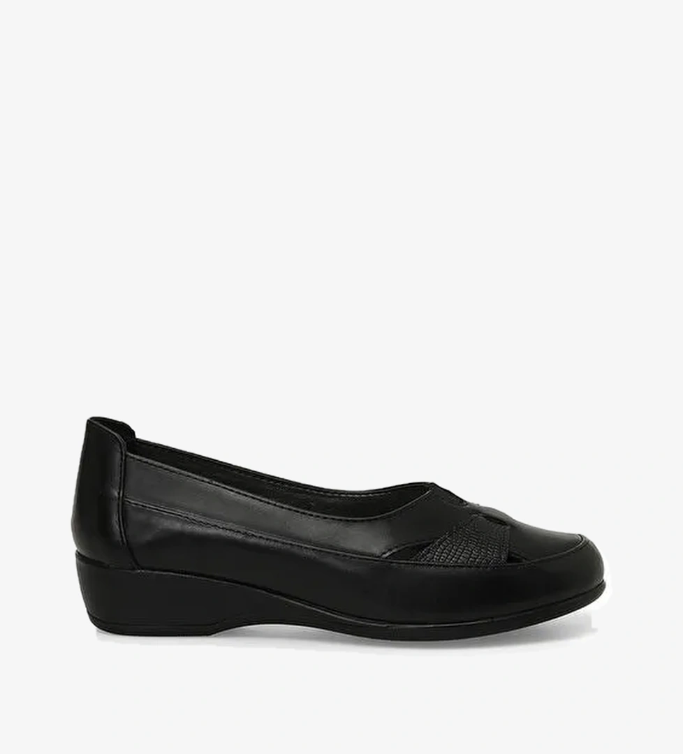 166006.Z5FX Siyah Kadın Dolgu Topuk Ayakkabı - Görsel 1