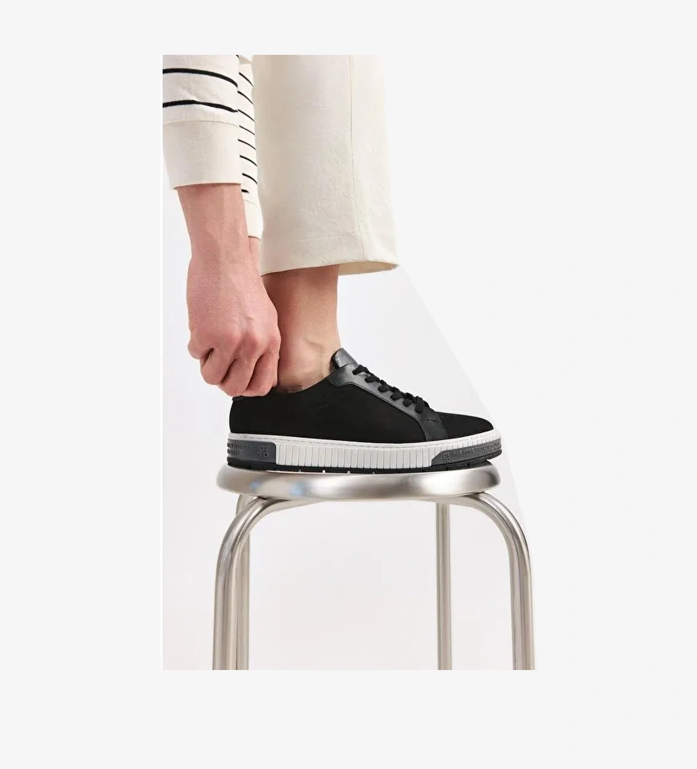 Erkek Nubuk Deri Siyah Günlük Ayakkabı