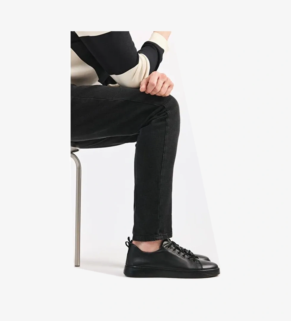 Yaya By Hotiç Hakiki Deri Siyah Erkek Günlük Ayakkabı model görseli