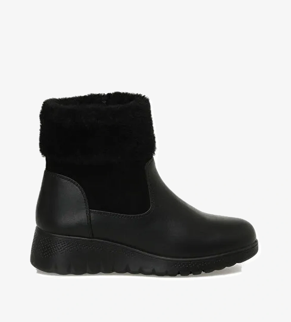 105657.Z5PR Siyah Kadın Dolgu Topuk Bot - Görsel 1