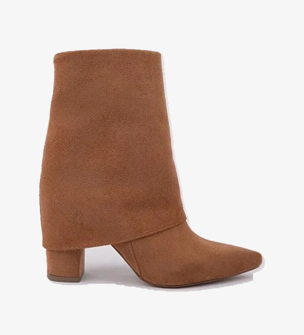 İMPERA Sivri Burun Kalın Topuklu Fermuarlı Kadın Bot