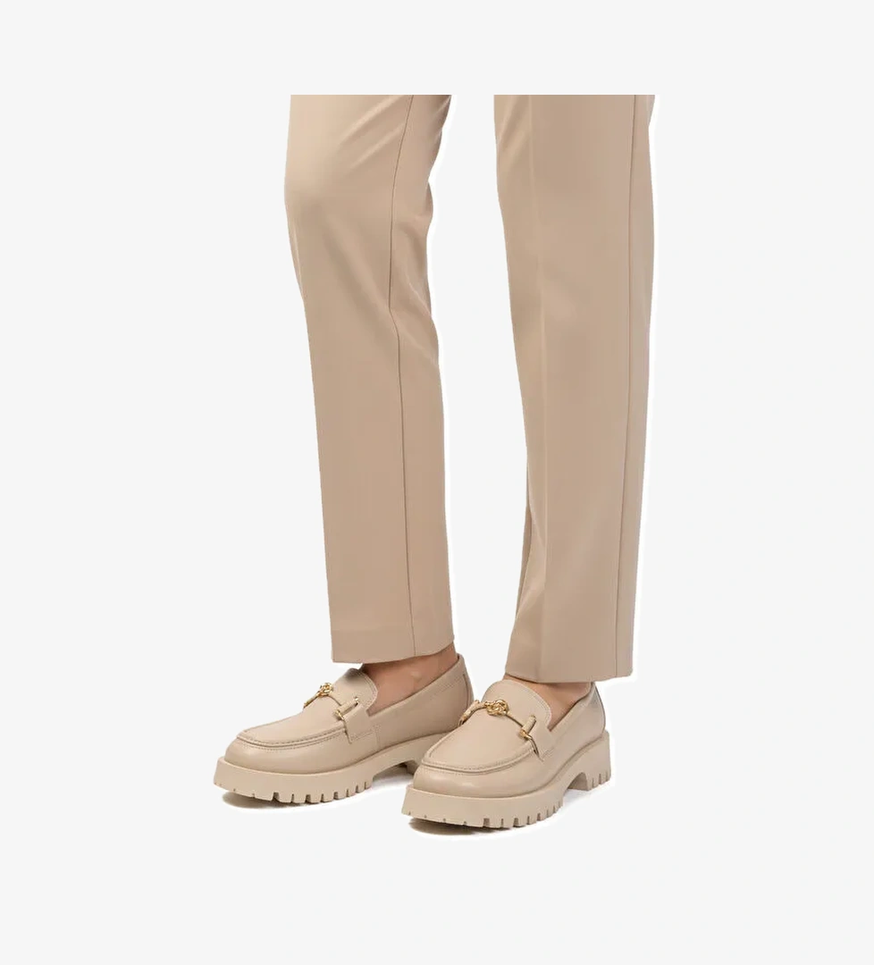 Bej Cilt Kalın Taban Kadın Casual Ayakkabı 547825 Z