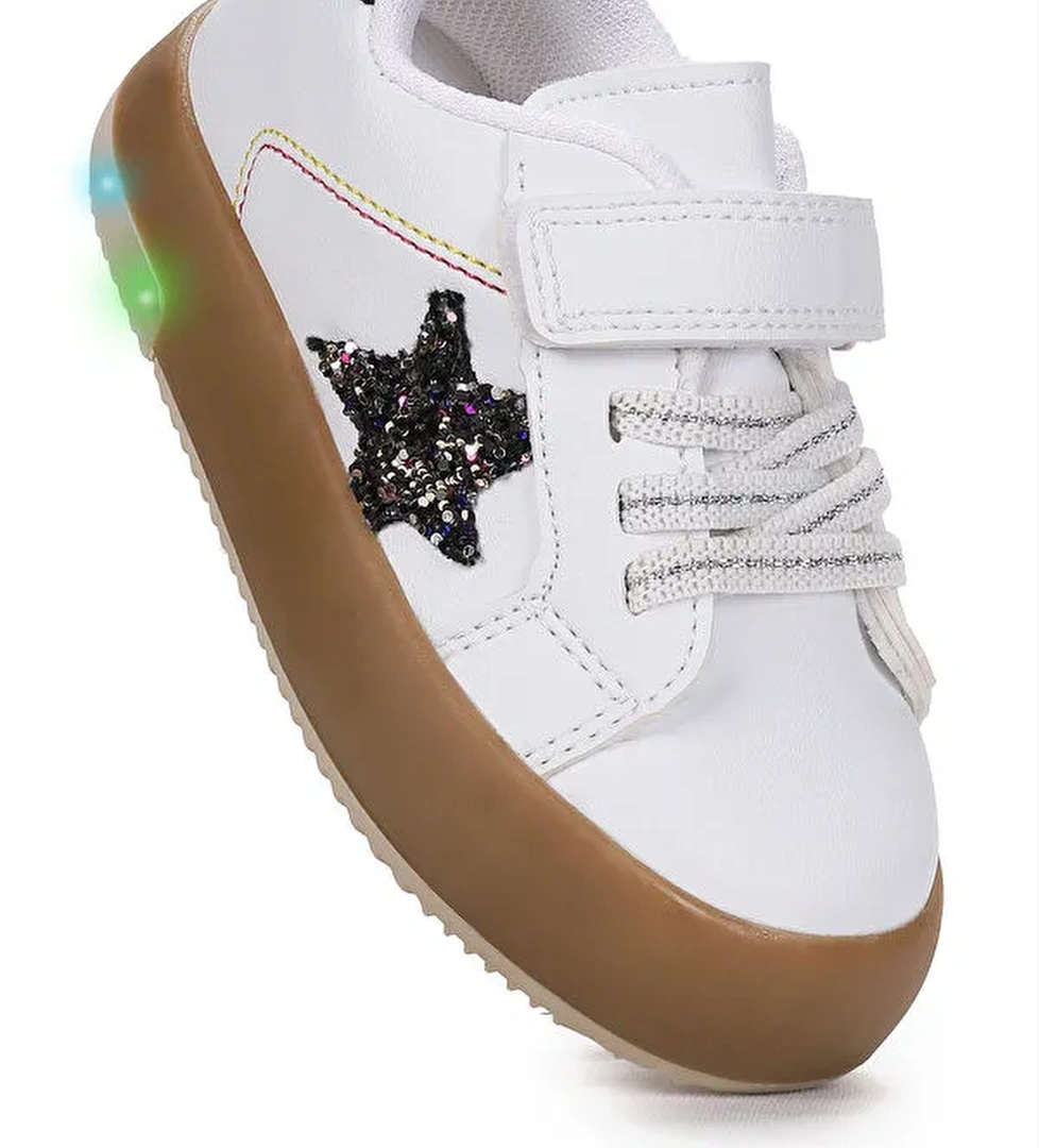 Rena Günlük Cırtlı Işıklı Kız Bebek Spor Ayakkabı