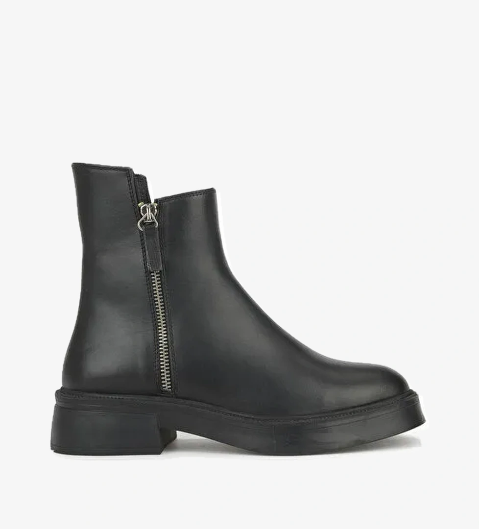 Kadın Hakiki Deri Bot 153359Z343 Siyah - Görsel 1