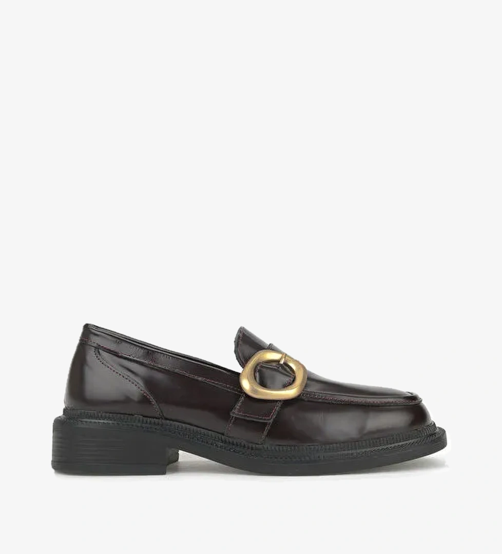 Kadın Hakiki Deri Ayakkabı 153111Z22410 Bordo