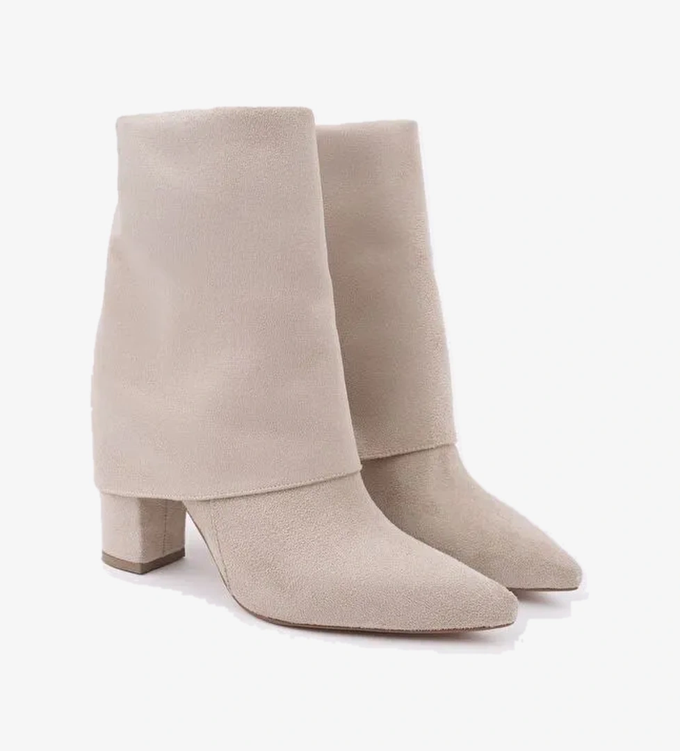 İMPERA Sivri Burun Kalın Topuklu Fermuarlı Kadın Bot