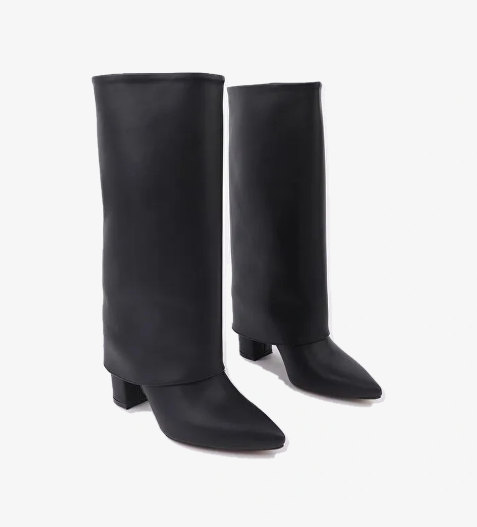 REBECA Sivri Burun Kalın Topuklu Kadın Çizme
