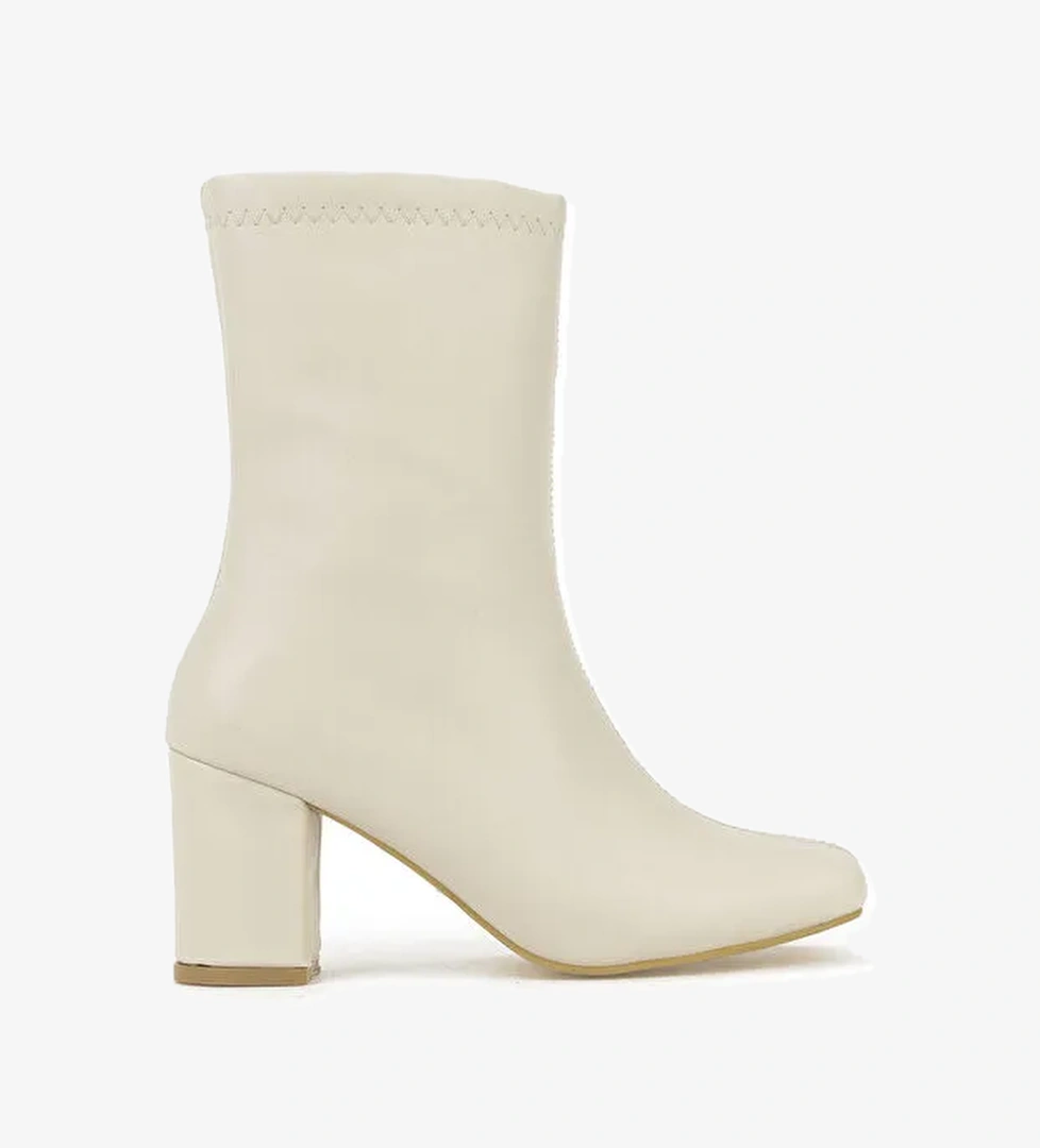 Kadın Topuklu Bot 1531044Z4007 Bej - Görsel 1