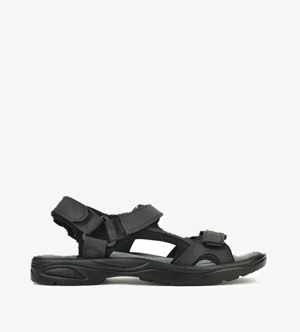 Ziya Erkek Hakiki Deri Sandalet 1511052z5340 Siyah model görseli