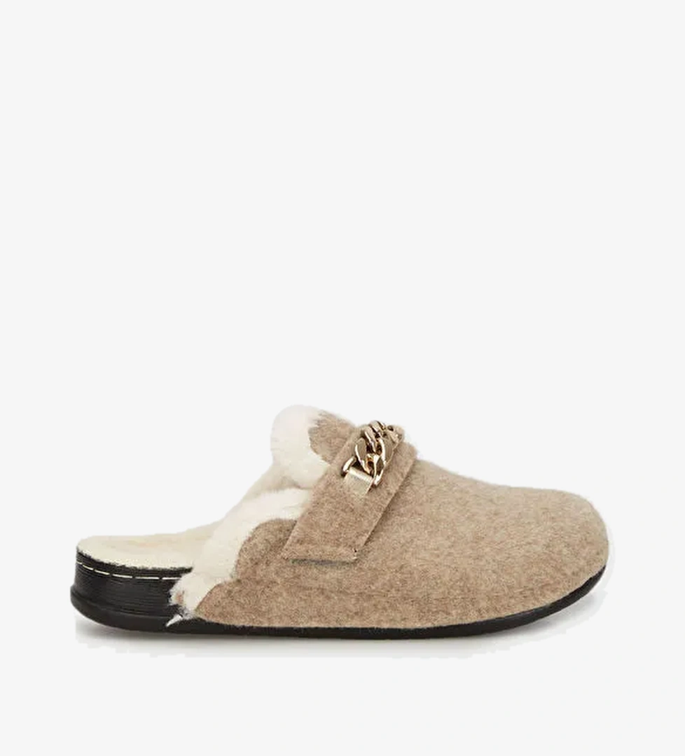 Zincir Detaylı İçi Pelüş Ev Terlik 6711005