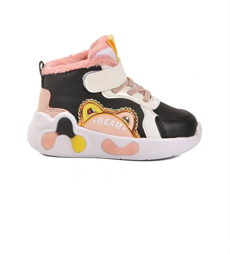 Pudra Cırtlı Işıklı İçi Kürklü Anatomik Bebek Bot 2058 B - Görsel 1