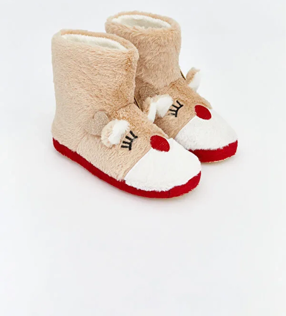 Geyik Figürlü Kadın Pelüş Ev Botu - Görsel 1