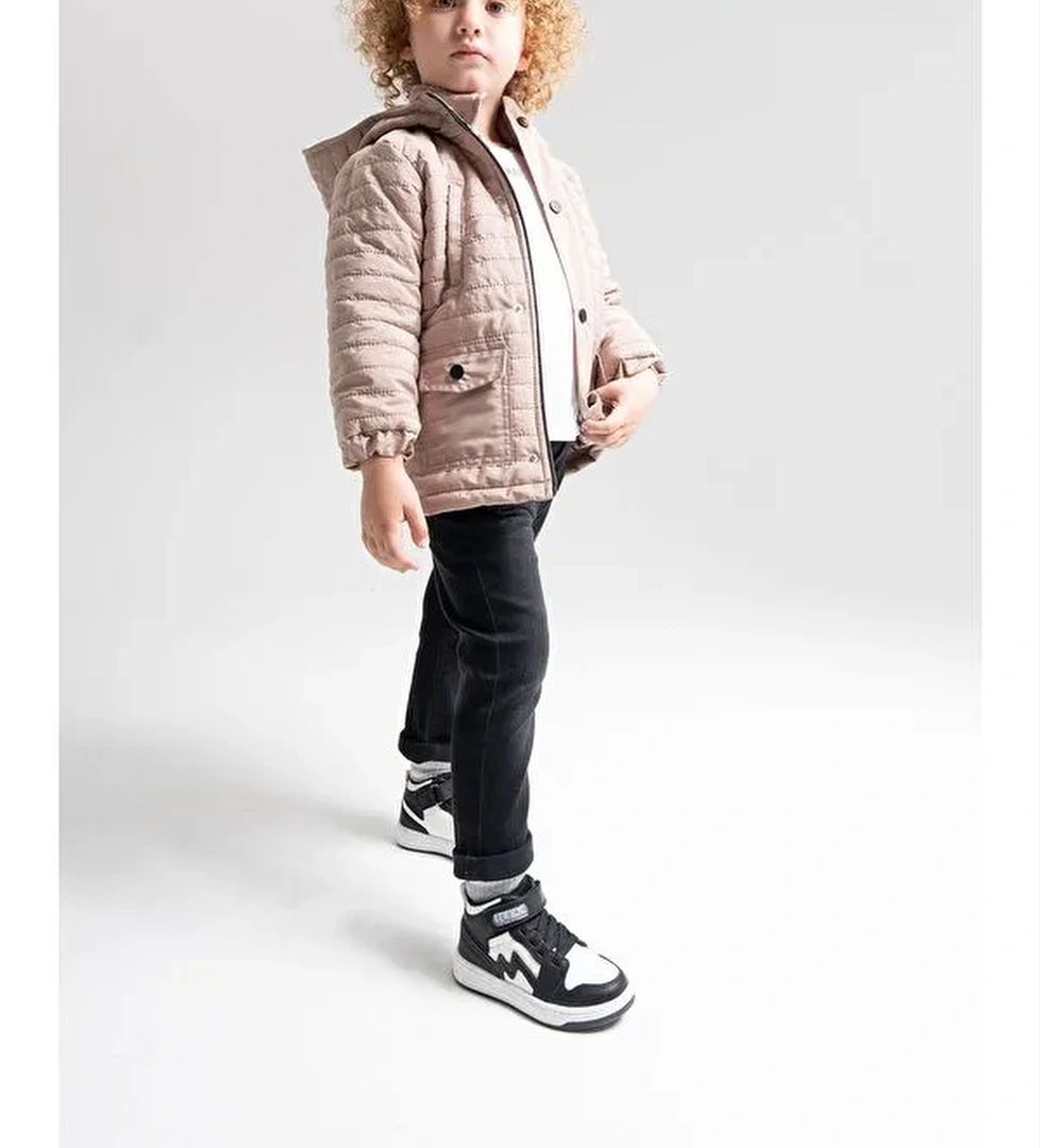 Mnpc Siyah Mnpc Hakiki Deri Unisex Çocuk Anatomik Günlük Bot