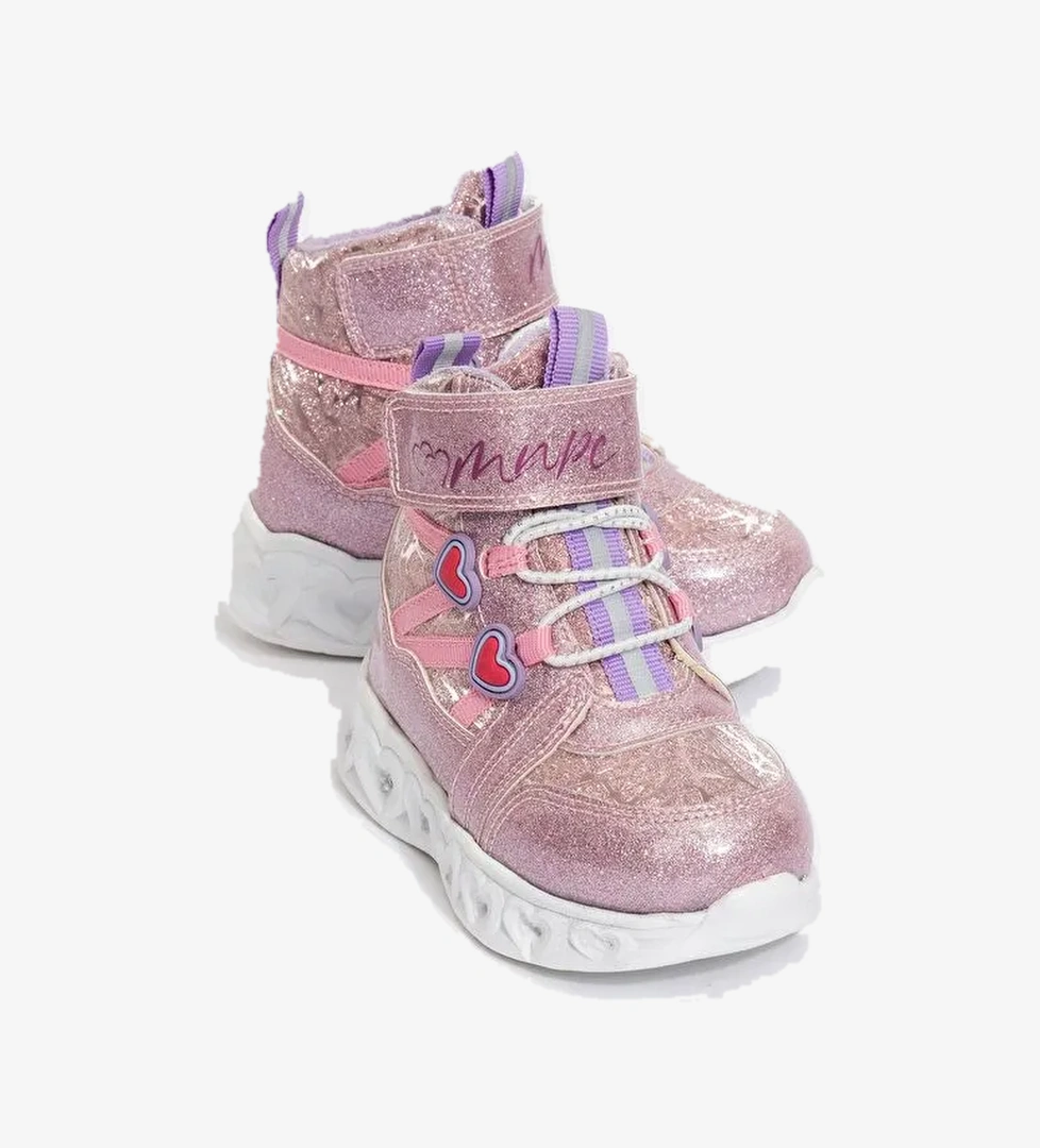 Kız Çocuk Pembe Işıklı Taban Suya Dayanıklı Anatomik Günlük Bot - Görsel 1