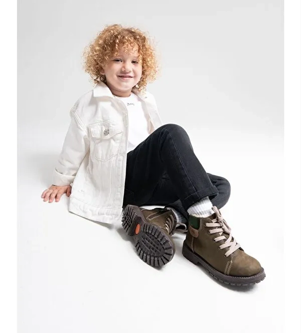 Erkek Çocuk Kum Hakiki Deri Suya Dayanıklı Anatomik Günlük Bot