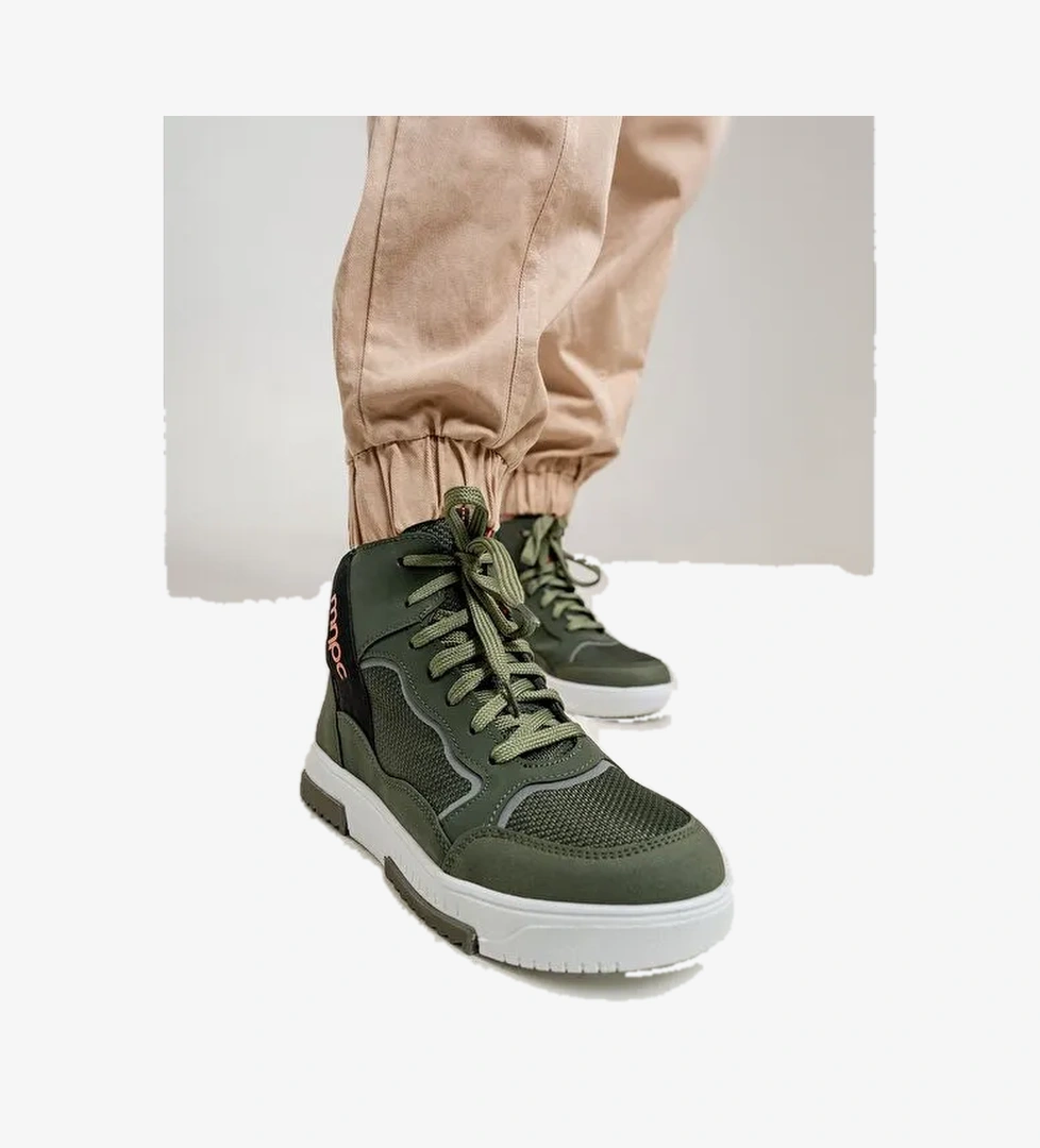 Erkek Çocuk Haki Suya Dayanıklı Anatomik Sneaker Günlük Bot