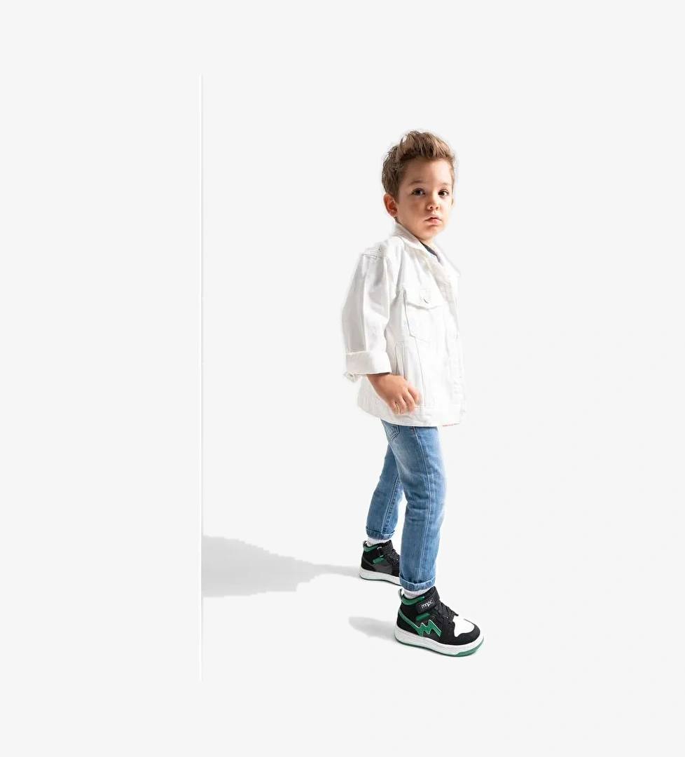 Mnpc Siyah Mnpc Hakiki Deri Unisex Çocuk Anatomik Günlük Bot