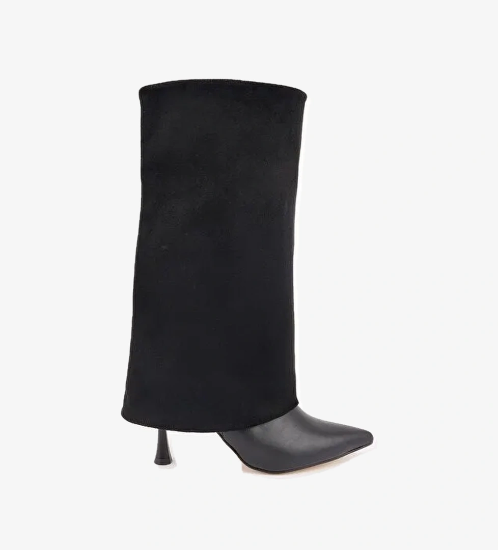 CATİE Süet Sivri Burun İnce Topuklu Kadın Çizme - Görsel 1