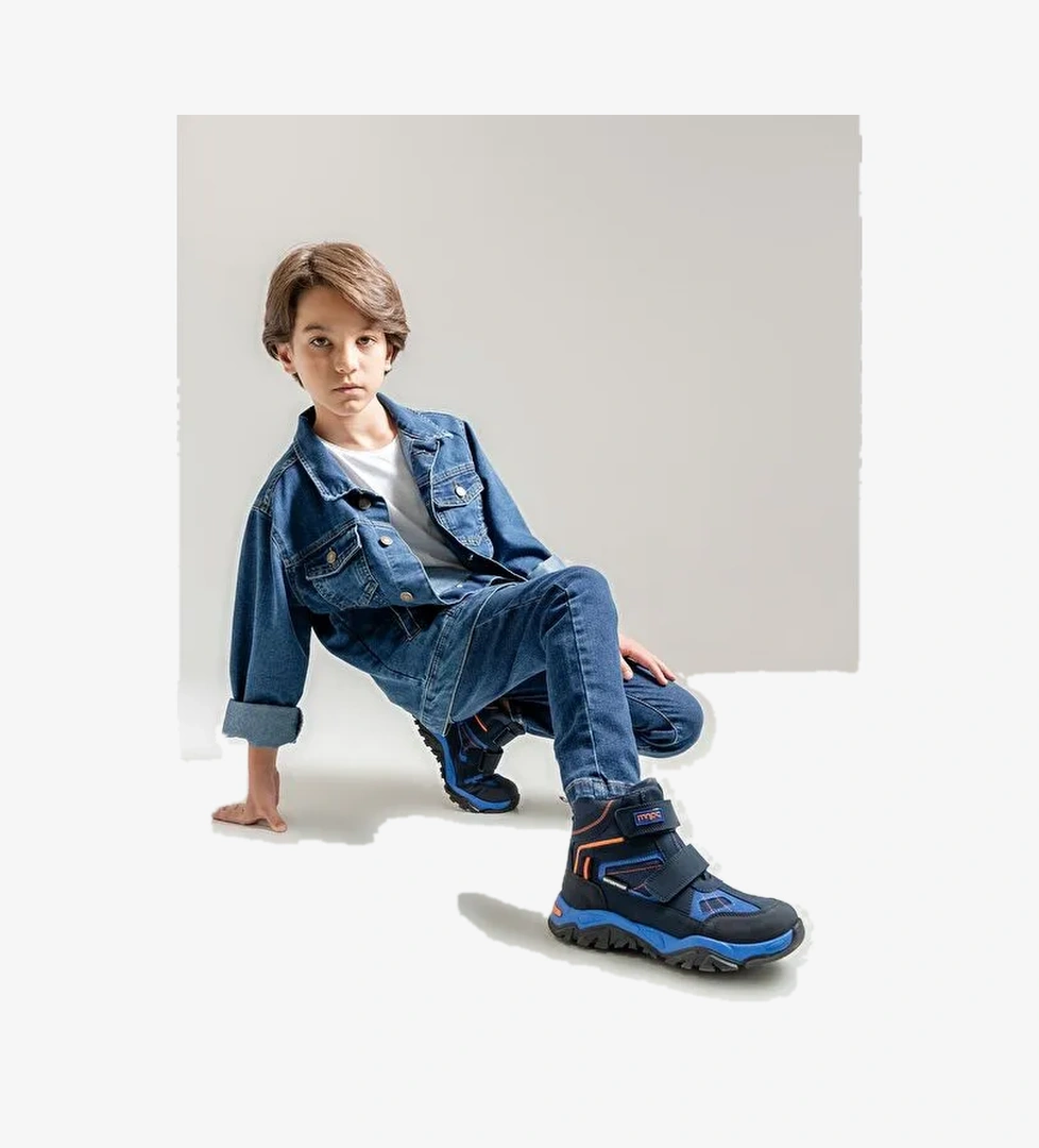 Erkek Çocuk Lacivert Su Geçirmez Anatomik Günlük Bot