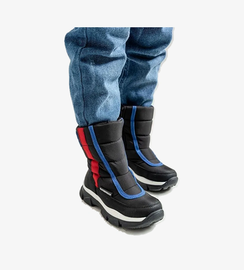 Erkek Çocuk Siyah Su Geçirmez Anatomik Günlük Bot