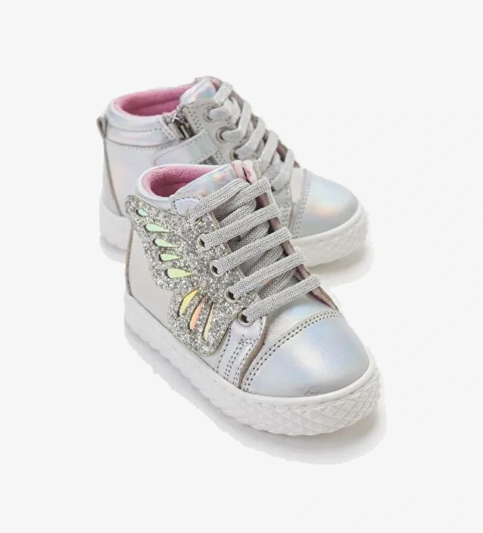 Kız Çocuk Gümüş Hakiki Deri Suya Dayanıklı Anatomik İlk Adım Bot