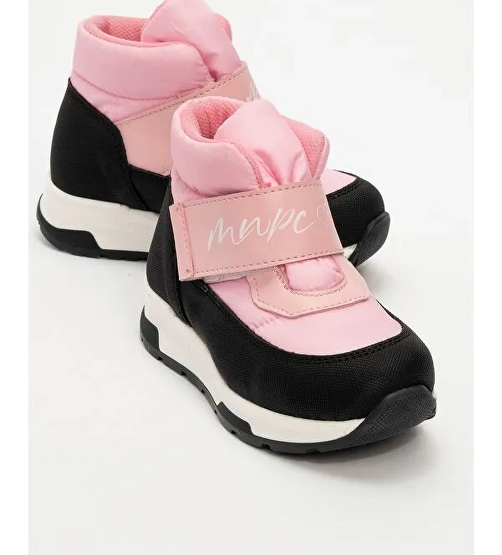 Kız Çocuk Pembe Suni Deri Suya Dayanıklı Anatomik Günlük Bot