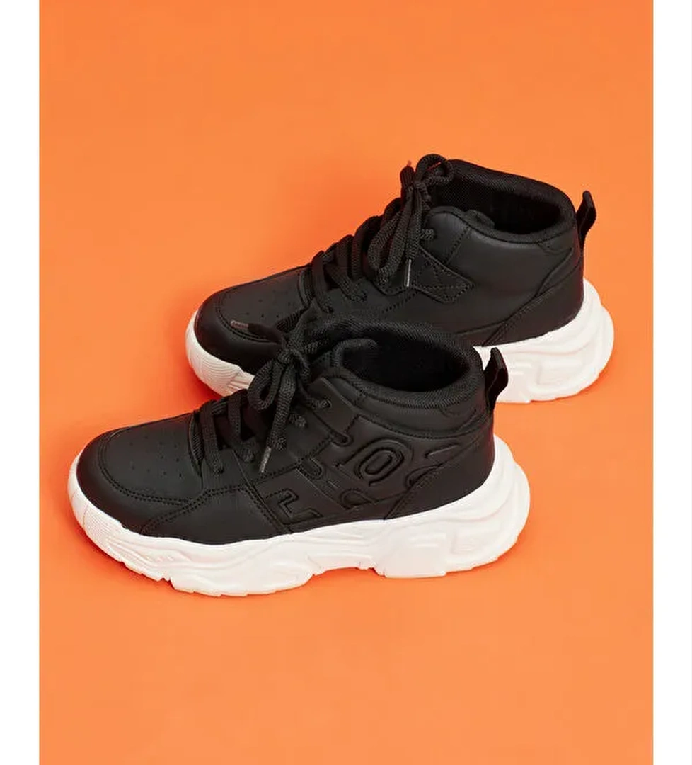 Milas Kürklü Unisex Okul Öncesi Siyah Bot - Görsel 1