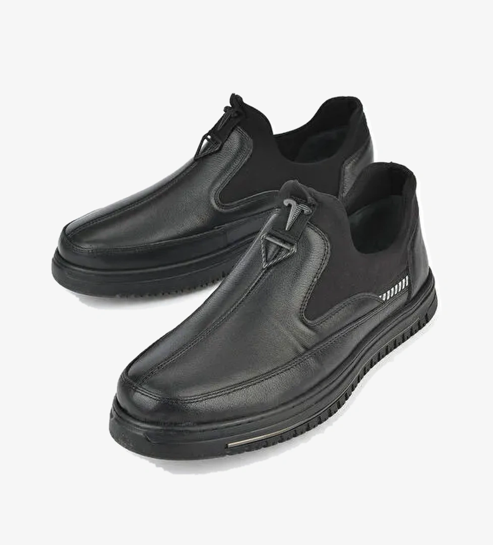 Erkek Hakiki Deri Ayakkabı 1531040ZK2402 Siyah - Görsel 1