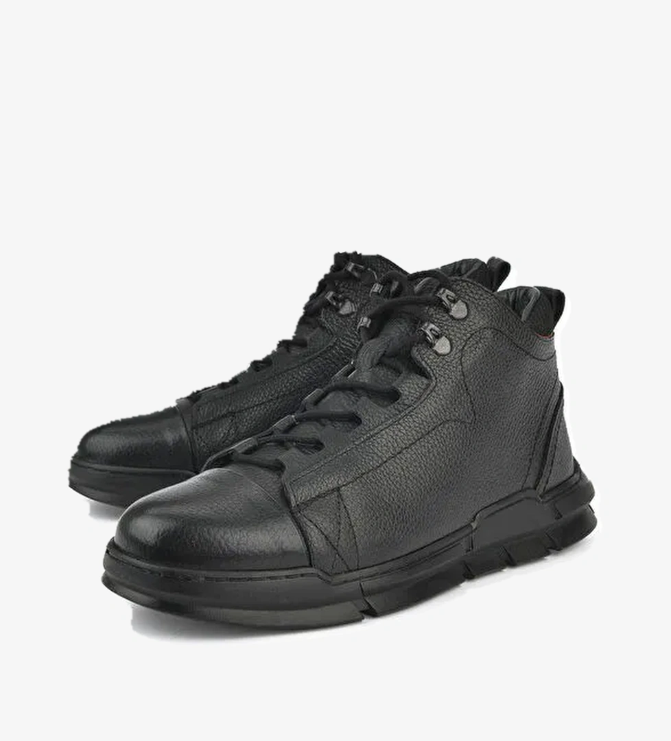 Erkek Hakiki Deri Bot 1531040ZK2201 Siyah - Görsel 1