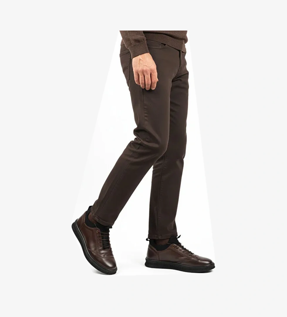 Ayakmod Siyah Kahve Hakiki Deri Büyük Numara Erkek Casual Ayakkabı 2517 M model görseli