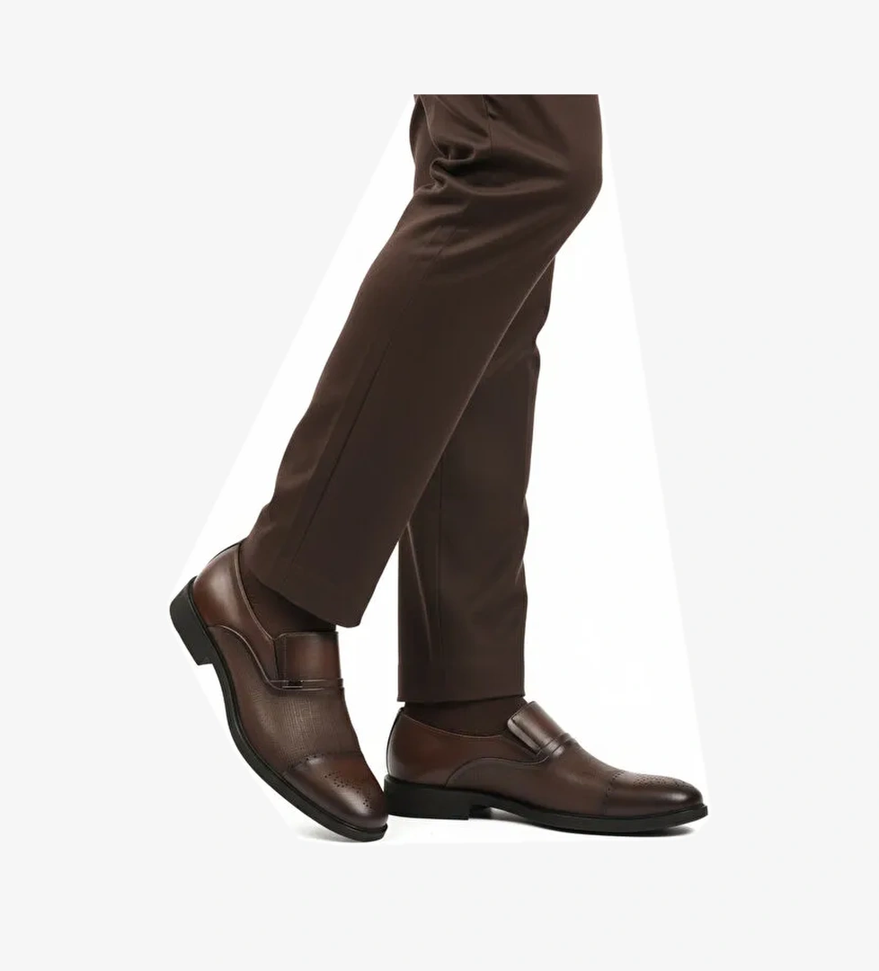 Ayakmod Kahve Siyah Hakiki Deri Kaymaz Taban Erkek Klasik Ayakkabı 380 M model görseli