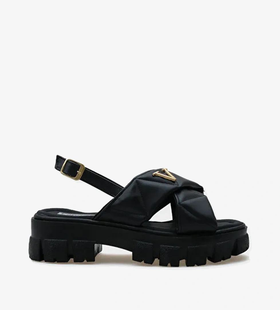 Chiquita Kalın Tabanlı Bilekten Bantlı Konfor Tabanlı Kadın Sandalet - Görsel 1