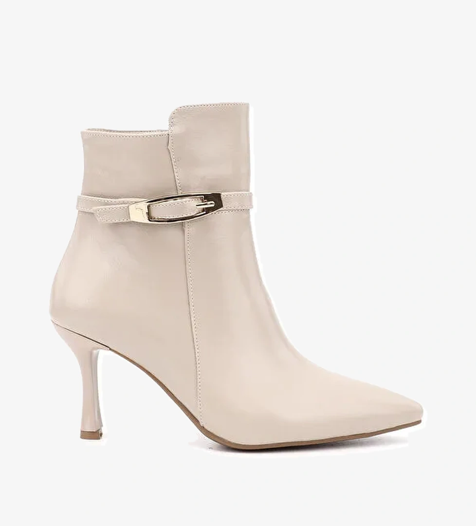 Kadın TEN Fermuarlı İnce Topuklu Bot