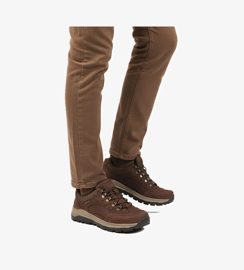 Kahve Hakiki Deri Kaymaz Su İtici Erkek Outdoor Ayakkabı 2341 M - Görsel 1