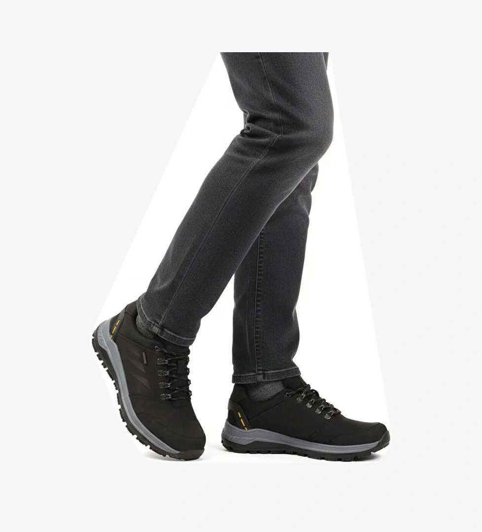 Siyah Hakiki Deri Kaymaz Su İtici Erkek Outdoor Ayakkabı 2343 M