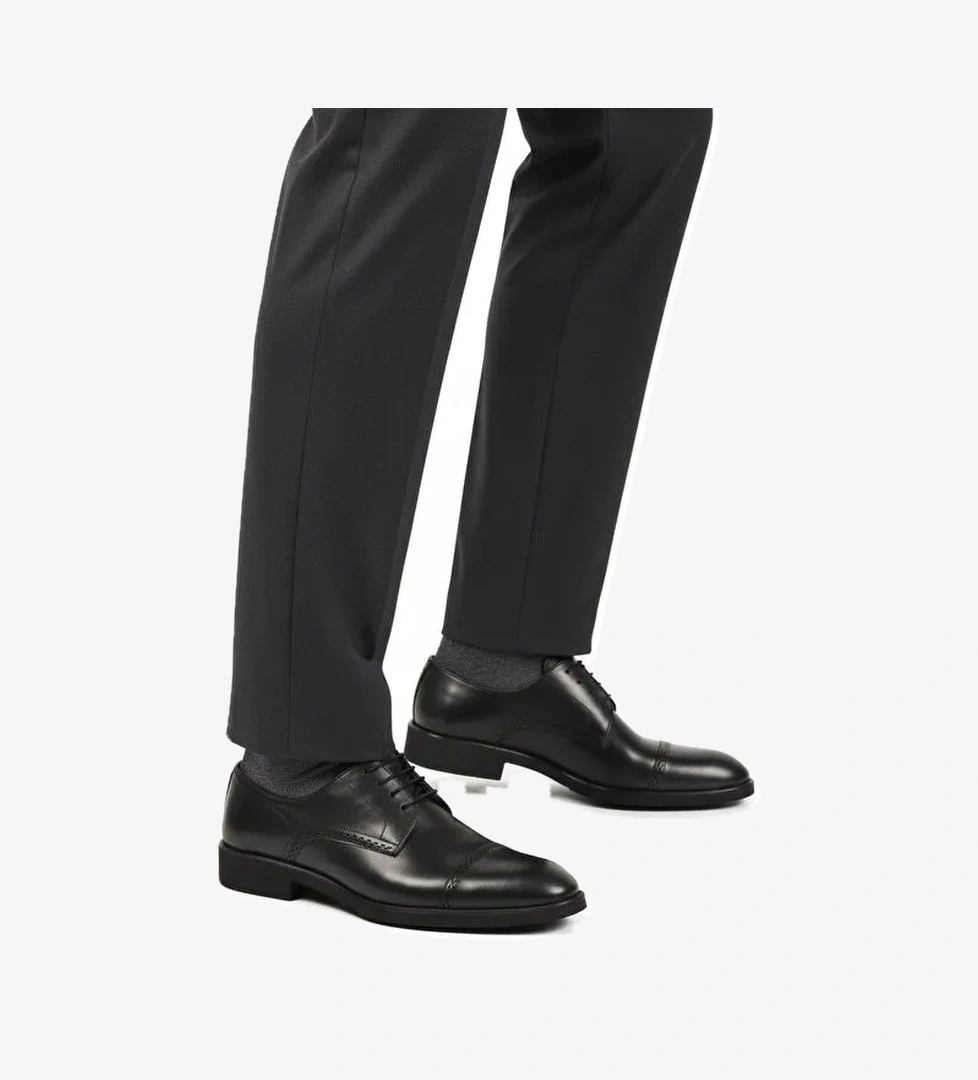 Ayakmod Kahve Siyah Hakiki Deri Kaymaz Taban Erkek Klasik Ayakkabı 395 M model görseli