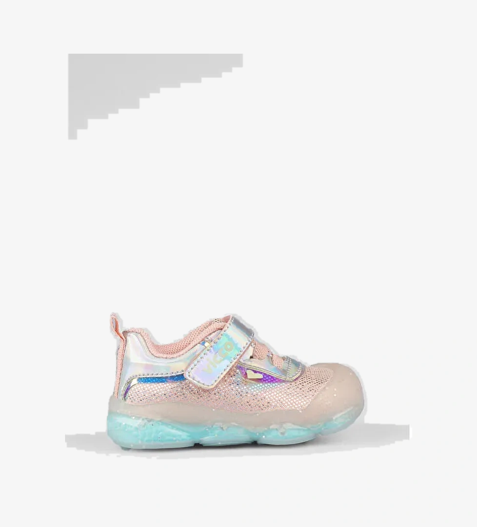 Pety Işıklı Kız İlk Adım Pudra Günlük Ayakkabı - Görsel 1
