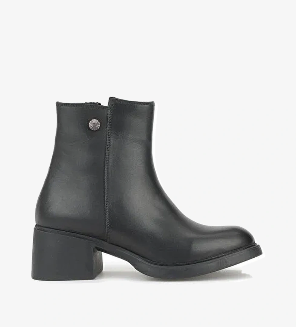 Kadın Hakiki Deri Bot 153359Z621 Siyah - Görsel 1