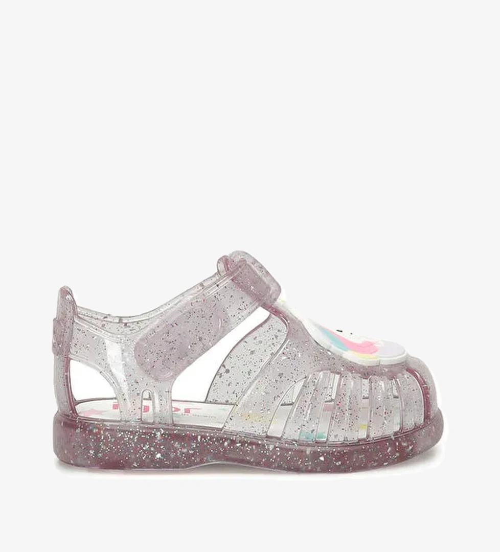 S10341 TOBBY UNICORNIO Gri Kız Çocuk Sandalet - Görsel 1