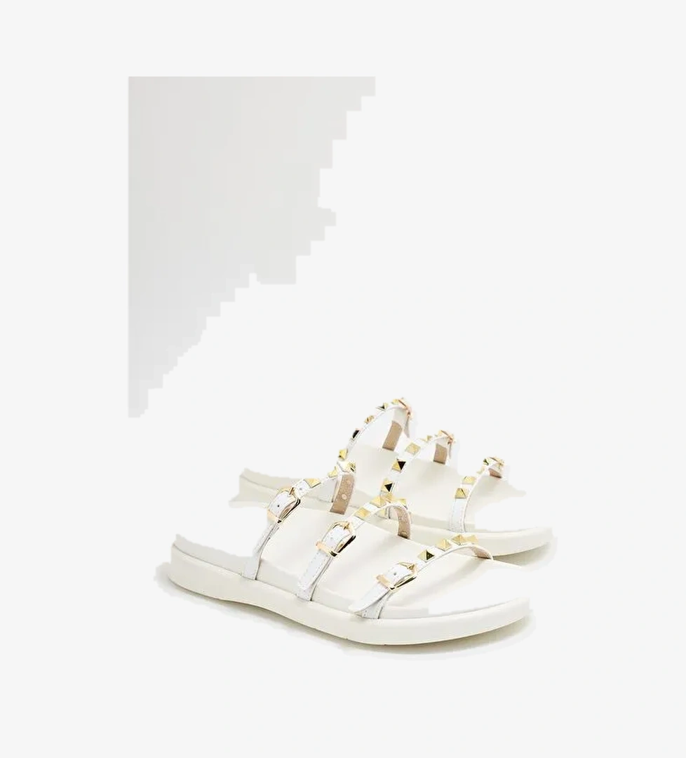 Madamra Gold Zımba Detaylı Trend Terlik model görseli