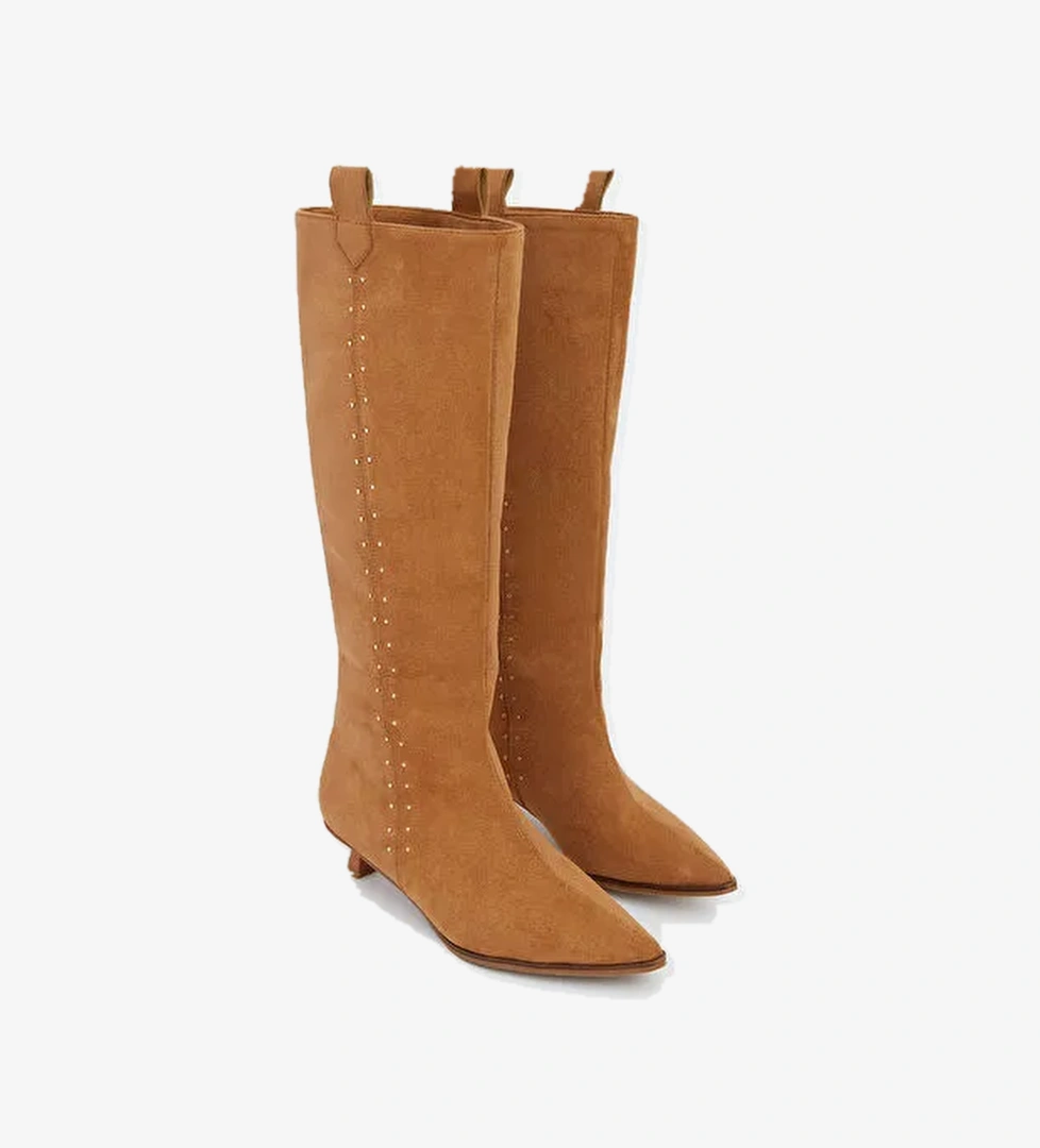 Süet Görünümlü Kadın Çizme