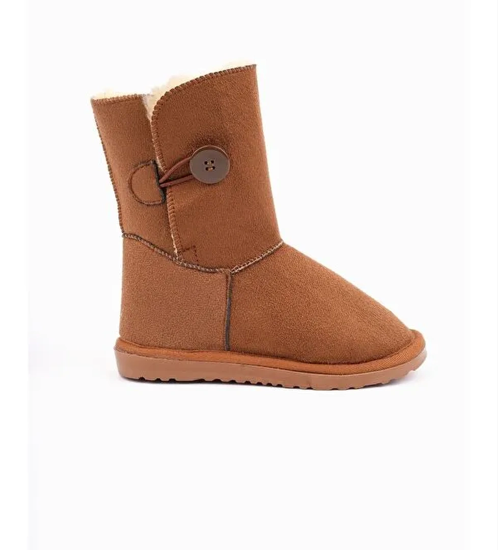 KİDDY Düğmeli Kürklü Çocuk Kışlık Bot